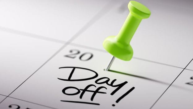 Encouraging employees to take time off