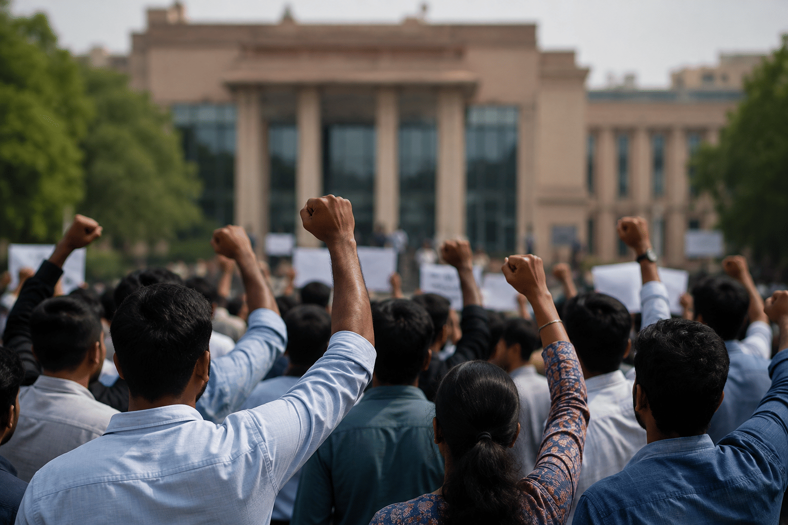 Over 2,000 employees protest after Jharkhand scraps JSSC-CGL recruitment