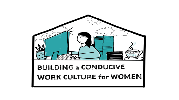 Sketchnote: Building a conducive work culture for women to thrive