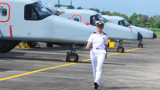 Indian Navy welcomes first woman pilot