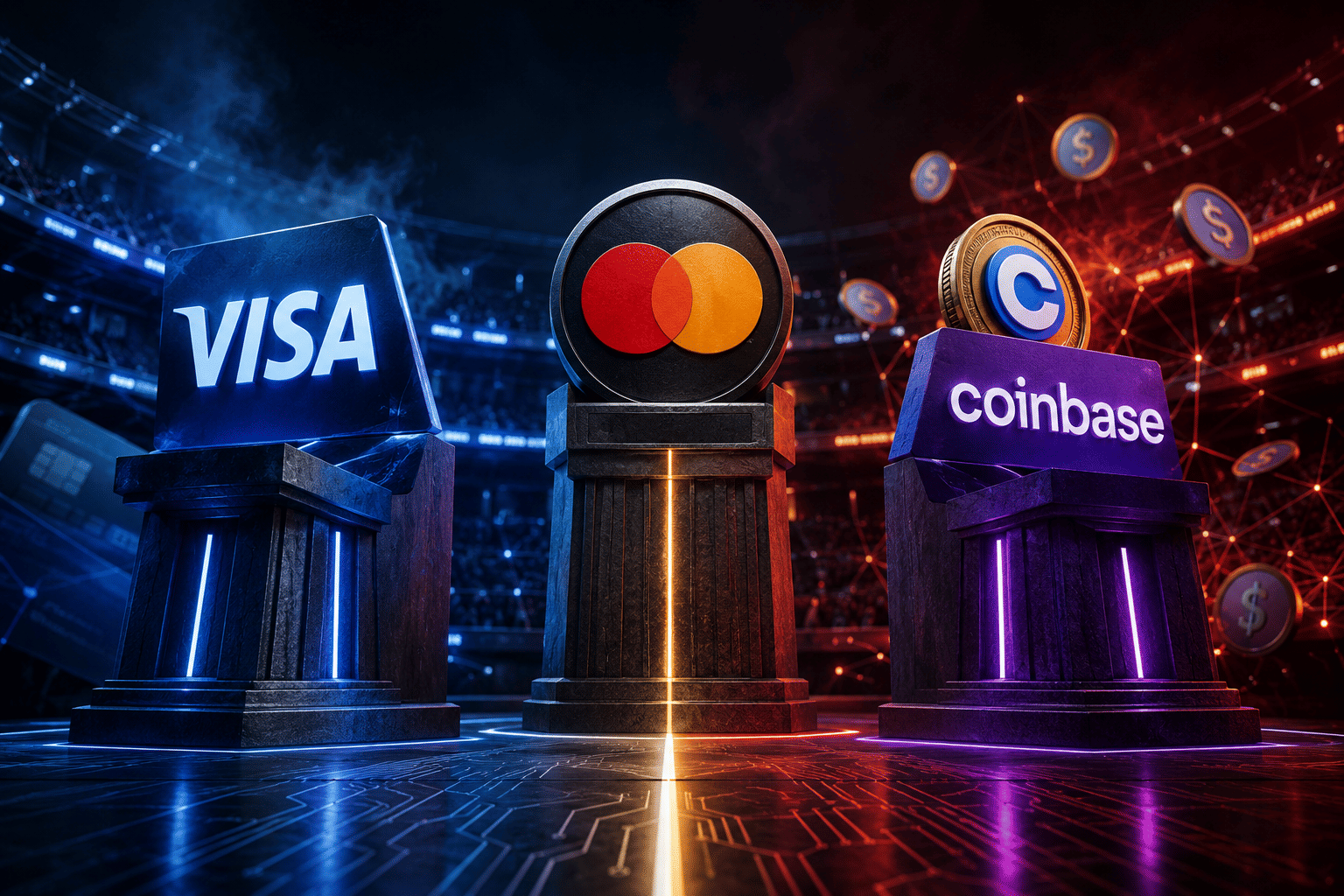 The next money war is here: Why Visa, Mastercard and Coinbase are suddenly at odds