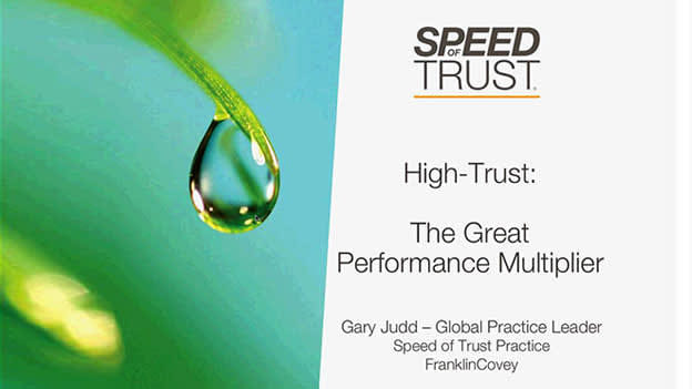 Trust: The Performance Multiplier