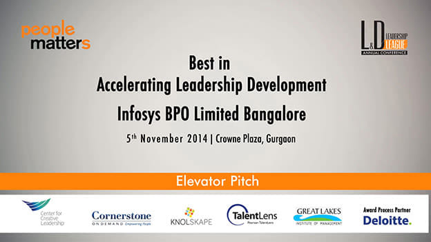 Best in Accelerating Leadership Development - Infosys BPO