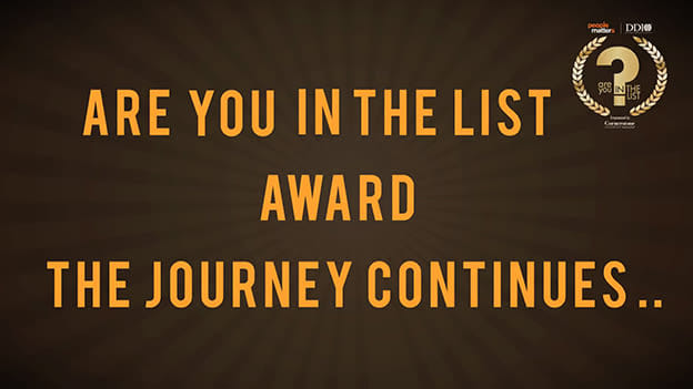 What winning 'Are You in the List' means