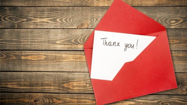 Expressing gratitude can reduce stress at work
