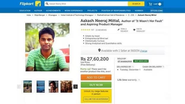 He sells himself on Flipkart, but who’s buying?