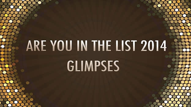 Glimpses: Are You In The List 2014